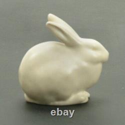 Rookwood Pottery production white rabbit paperweight arts & crafts 1937