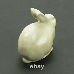 Rookwood Pottery production white rabbit paperweight arts & crafts 1937