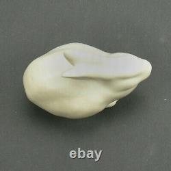 Rookwood Pottery production white rabbit paperweight arts & crafts 1937