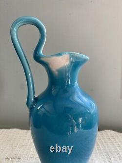 Rookwood Pottery seconds 10 Ewer Pitcher High Glaze Blue MCM 1943 Arts & Craft