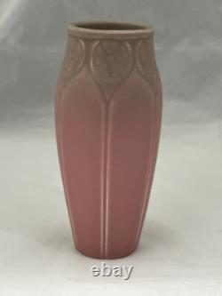 Rookwood Production Pottery Arts & Crafts Pink & Green 7 in Vase 1934 Shape 2373