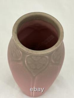 Rookwood Production Pottery Arts & Crafts Pink & Green 7 in Vase 1934 Shape 2373