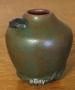 Rookwood Rare Arts and Crafts Carved Cabinet Vase with Snake Albert Pons 1907