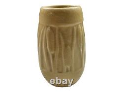 Rookwood Vase XLVIII 1948 Cattails in the Marsh Cream Glossy Glaze