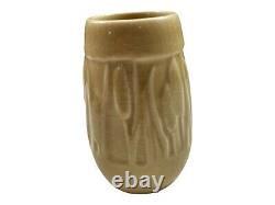 Rookwood Vase XLVIII 1948 Cattails in the Marsh Cream Glossy Glaze