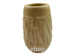 Rookwood Vase XLVIII 1948 Cattails in the Marsh Cream Glossy Glaze