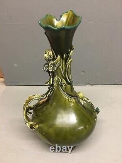 Roseville 1930's Jonquil Vintage Arts And Crafts Pottery Large Vase 23
