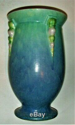 Roseville Art Pottery 1932 TOPEO BLUE GREEN MATTE 10 1/4 Vase Arts & Crafts