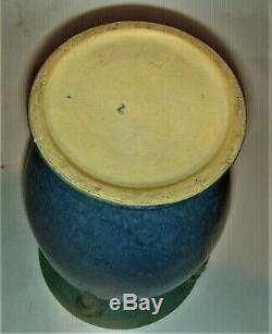 Roseville Art Pottery 1932 TOPEO BLUE GREEN MATTE 10 1/4 Vase Arts & Crafts