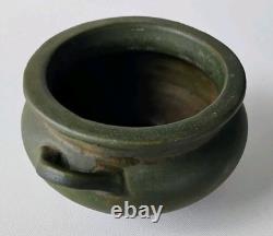 Roseville Art Pottery Carnelian Antique Matte Green Arts & Crafts 2 Handled Pot