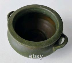 Roseville Art Pottery Carnelian Antique Matte Green Arts & Crafts 2 Handled Pot