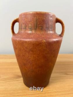 Roseville Art Pottery Windsor Arts And Crafts Rust Colored Vase 546-6