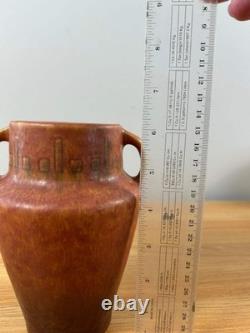 Roseville Art Pottery Windsor Arts And Crafts Rust Colored Vase 546-6