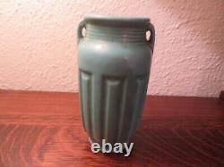 Roseville Arts & Crafts Pottery Zanesville, Ohio, Turquoise Matte Vase ca. 1915