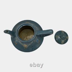 Roseville Aztec Blue 1905 Vintage Arts And Crafts Pottery Ceramic Teapot