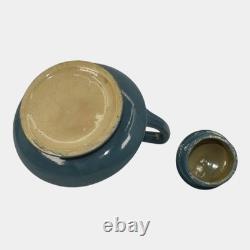 Roseville Aztec Blue 1905 Vintage Arts And Crafts Pottery Ceramic Teapot
