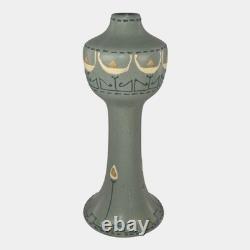 Roseville Aztec Blue 1905 Vintage Arts And Crafts Pottery Squeeze Bag Vase 5 Roseville Aztec Blue 1905 Vintage Arts And Crafts Pottery Squeeze Bag Vase 5