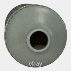 Roseville Aztec Blue 1905 Vintage Arts And Crafts Pottery Squeeze Bag Vase 5