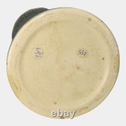 Roseville Aztec Blue 1905 Vintage Arts And Crafts Pottery Squeeze Bag Vase 5