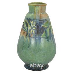 Roseville Baneda 1932 Vintage Arts And Crafts Pottery Green Ceramic Vase 602-6