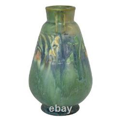 Roseville Baneda 1932 Vintage Arts And Crafts Pottery Green Vase 602-6