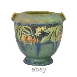 Roseville Baneda 1932 Vintage Arts and Crafts Green Ceramic Vase 587-4