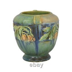 Roseville Baneda 1932 Vintage Arts and Crafts Green Ceramic Vase 587-4