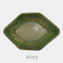 Roseville Baneda Green 1932 Arts And Crafts Handled Ceramic Console Bowl 234-10