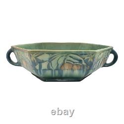 Roseville Baneda Green 1932 Arts And Crafts Pottery Ceramic Console Bowl 237-12