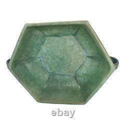 Roseville Baneda Green 1932 Arts And Crafts Pottery Ceramic Console Bowl 237-12