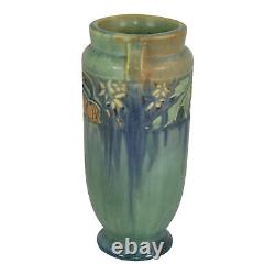 Roseville Baneda Green 1932 Arts And Crafts Pottery Ceramic Flower Vase 590-7