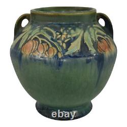 Roseville Baneda Green 1932 Vintage Arts And Crafts Pottery Ceramic Vase 591-6