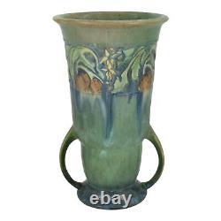 Roseville Baneda Green 1932 Vintage Arts And Crafts Pottery Ceramic Vase 593-8