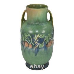 Roseville Baneda Green 1932 Vintage Arts And Crafts Pottery Ceramic Vase 594-9