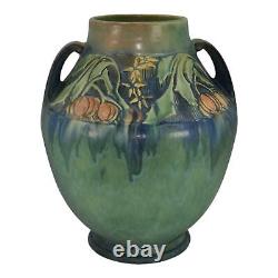 Roseville Baneda Green 1932 Vintage Arts And Crafts Pottery Ceramic Vase 597-10