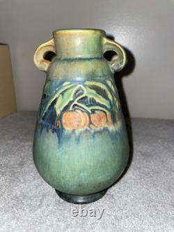 Roseville Baneda Green 1932 Vintage Arts And Crafts Pottery Ceramic Vase 602