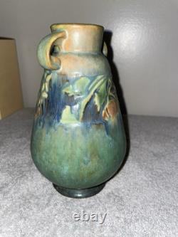 Roseville Baneda Green 1932 Vintage Arts And Crafts Pottery Ceramic Vase 602