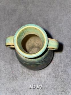 Roseville Baneda Green 1932 Vintage Arts And Crafts Pottery Ceramic Vase 602
