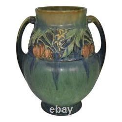 Roseville Baneda Green 1932 Vintage Arts And Crafts Pottery Vase 596-9