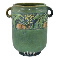 Roseville Baneda Green 1932 Vintage Arts And Crafts Pottery Vase 610-7