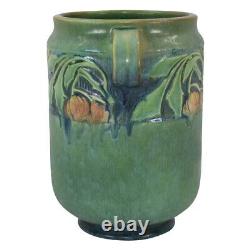 Roseville Baneda Green 1932 Vintage Arts And Crafts Pottery Vase 610-7