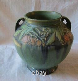 Roseville Baneda Green Vase, Arts & Crafts Pottery, 6 1/4 in