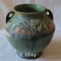 Roseville Baneda Green Vase, Arts & Crafts Pottery, 6 1/4 in