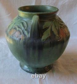 Roseville Baneda Green Vase, Arts & Crafts Pottery, 6 1/4 in