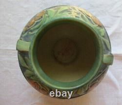 Roseville Baneda Green Vase, Arts & Crafts Pottery, 6 1/4 in