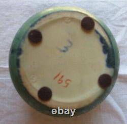 Roseville Baneda Green Vase, Arts & Crafts Pottery, 6 1/4 in