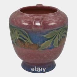 Roseville Baneda Pink 1932 Arts And Crafts Pottery Ceramic Vase 587-4