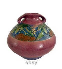 Roseville Baneda Pink 605-6 Vase, Arts & Crafts Pottery