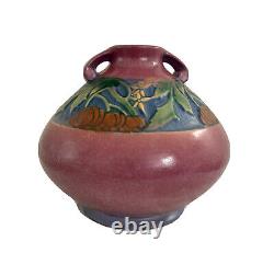 Roseville Baneda Pink 605-6 Vase, Arts & Crafts Pottery