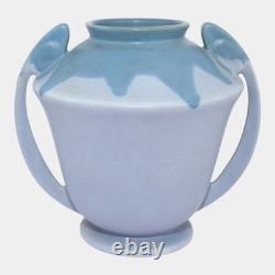 Roseville Carnelian I Blue 1924 Vintage Art Pottery Ceramic Vase 334-8
